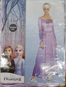 Adult Frozen 2 Disney “ELSA” Halloween Costume Long Dress, Size Adult Medium 6-8 - Picture 1 of 3