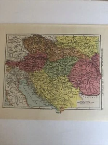 Map 1935: Austria Czechoslovakia & Hungary Original Vintage Print Antiquarian - Picture 1 of 12