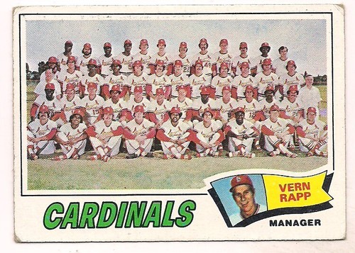 1977 Topps St. Louis Cardinals Team Card w/Vern Rapp #183 | eBay
