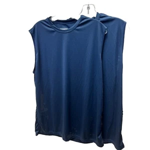 2 Pk - A4 Adult Large Muscle Tee Navy Loc OT5 - Picture 1 of 5