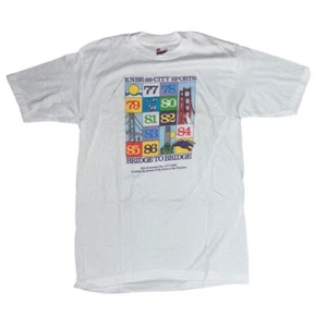 Maglia Vintage 1986 KNBR 68 City Sports Bridge to Bridge 10° Anniversario - Foto 1 di 4