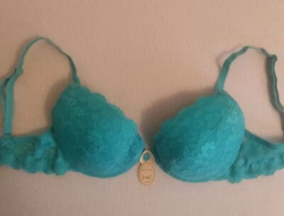 Sujetador de encaje floral exuberante Little Luxuries azul turquesa talla 34C nuevo con etiquetas La Senza Foto 1 de 4