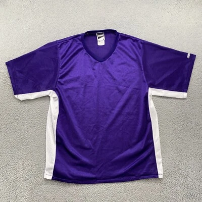 Camisa Jersey Vintage Bicicleta Atlética Púrpura Blanca Malla en Hombre Talla Grande Foto 1 de 4