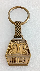 Vintage Aires The Ram Zodiac Sign Horoscope Info Key Chain 1980's New NOS - Picture 1 of 4