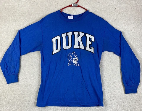 Duke Blue Devils Medium T Shirt NCAA Size M Medium Long Sleeve Shirt Cover
