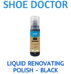 BLACK Liquid Renovating Polish 75ml Shoe Doctor - AU SELLER - Picture 1 of 1
