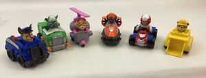 Paw Patrol Spin Master Vehicle Rescue Racers Rocky Zuma Rubble Toy Car Lot of 6