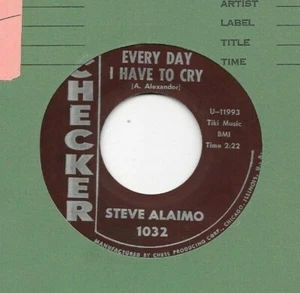 STEVE ALAIMO * 45 * Every Day I Have To Cry * 1963 #46 NICE VG/VG+ Orig. CHECKER - Foto 1 di 4