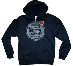 Chicago Bears Sweatshirt Hoodie NFL Majestic Men's Size M Football New Old Stock - Picture 1 of 9