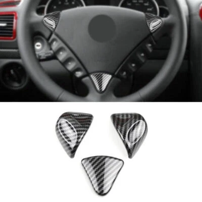 Cubierta de volante con textura de carbono 3 piezas para Porsche Cayenne 2006-2009 2010 Foto 1 de 4