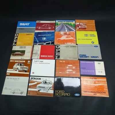 20 libretti uso e manutenzione misti Fiat, Talbot, Opel, BMW. Condizini mediocri - Immagine 1 di 3