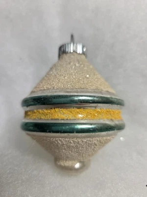 MCM Vintage Vidrio Pesado Mica Spinning Top/OVNI Adorno de Navidad Brillante Brite Foto 1 de 4