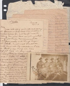 WWI Letters & Photo Sent Home SGT E O'Brien MM Mackay Queensland Australia 1918 - Bild 1 von 5