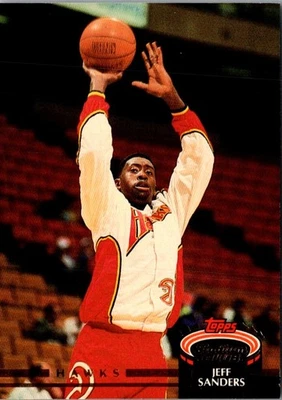 1992 Stadium Club Jeff Sanders #336 Atlanta Hawks Basketball Card - Image 1 of 2