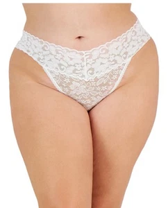 I.n.c. International Concepts Plus Size Lace Thong Underwear Lingerie, White, 2X - Picture 1 of 2