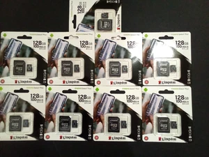 9 cartes microSD Kingston Canvas Select Plus 128 Go et adaptateur, 100 Mo/s classe 10 - Photo 1 sur 8