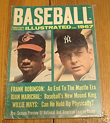  baseball illustrated1967 mickey mantle  on cover  - Image 1 of 1