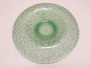 Consola Depression Era Vidrio Verde 11" ENROLLADA  - Imagen 1 de 5