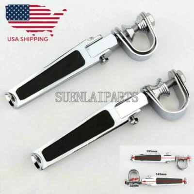 Braçadeiras de apoio para os pés cromadas para Suzuki Intruder 800 1400 1500 VL VS - Imagem 1 de 4