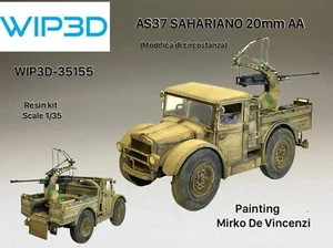 Autocarro Sahariano AS37 con Cannone AA Breda 20mm 35155  WIP3D Resin Kit - Imagen 1 de 6