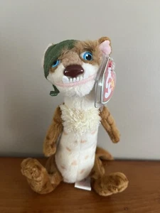 2009 RARE & RETIRED TY BEANIE BABY~BUCK WEASEL FROM THE MOVIE ICE AGE 3 6"~NEW - Picture 1 of 3