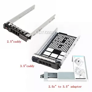 3.5" 2.5" SAS HDD Tray Caddy Adapter For Dell PowerEdge R430 T630 T430 w/ Screws - Picture 1 of 11