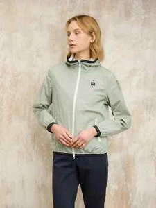 BLAUER DONNA GIACCA A VENTO NASTRATA NAY 25SBLDC11237-007110 kway GREEN SALVIA - Bild 1 von 5