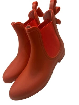 Botas de Lluvia Chelsea Catherine Malandrino Briellie Bow Rojo Talla 9 Foto 1 de 4