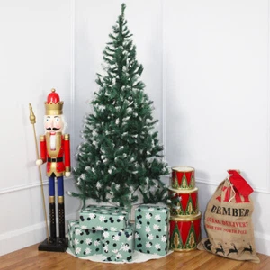 6ft 1.8m Christmas Tree SNOW TIPPED SPRUCE Green Hinged 795 Tips - Picture 1 of 6