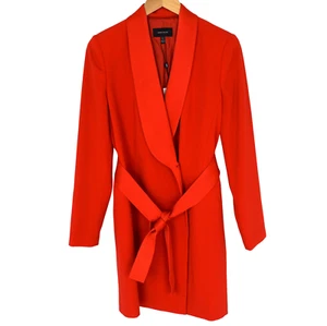 Karen Millen Tailored Shawl Lapel Tuxedo Wrap Dress Size 12 - Picture 1 of 9