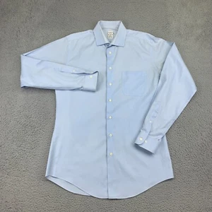 Pronto Uomo Shirt Mens 16T Blue Tall Long Sleeve Button-Up Slim Fit Non-Iron - Picture 1 of 9