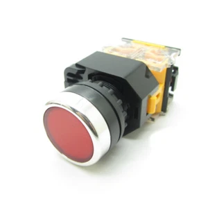 Round Red Push Button Switch Panel Momentary 22mm 1 NO 1 NC 4 Screws 380V 10A - Picture 1 of 6