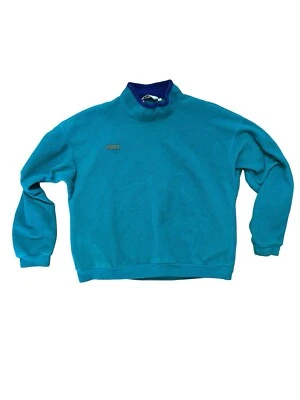 Suéter Columbia Vintage Para Mujer Grande (L) Cuello Alto Vellón Hecho en EE. UU. 90s Foto 1 de 4