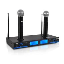 Pyle PDWM2560 UHF Wireless Microphone System with 2 Mics, Dual Rechargeable Dock