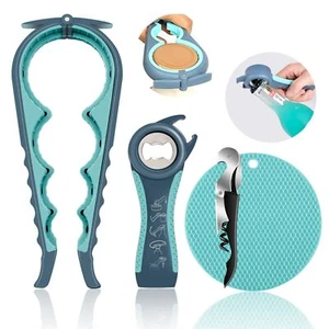 Jar Opener for Weak Hands Seniors with Arthritis 5 in 1 Multi Function Bottle... - Picture 1 of 8