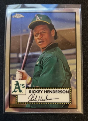 2021 Topps Chrome Platinum Anniversary Rickey Henderson #501 Oakland Athletics - Image 1 of 2