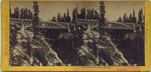 C.P.R.R Serie Hart/Watkins # 249 puente en cascada inferior década de 1860 - Imagen 1 de 2