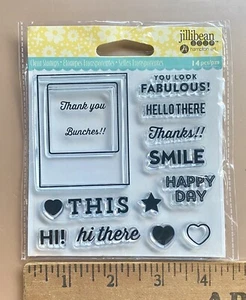 Jillibean Soup JB0833 Fabulous Instant Photo Frame Clear Acrylic Stamp Set New - Picture 1 of 5