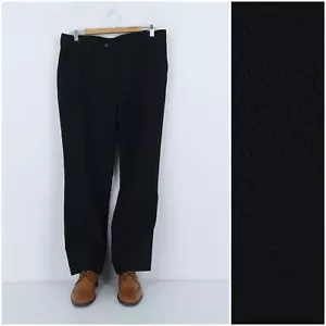 Mens Trousers 34 Waist 28.5 Leg GEORGE Dress Suit Office Black Pants Slacks - Picture 1 of 14