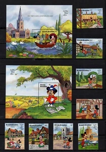 GRENADA GRENADINES, SCOTT # 1175-1183, MNH SET 1990 DISNEY SHAKESPEAR AND MICKEY - Picture 1 of 4