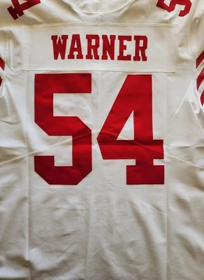 Fred Warner San Francisco 49ers Vapor Elite Nike Niners SF White Jersey 48 XL