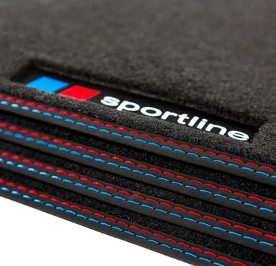 Alfombrillas de coche negras para BMW Serie 3 - Tracción trasera - E90 E91 2006-2011 calidad OEM - M3 Foto 1 de 4