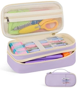 Large Pencil Case Pouch For Girls, Big Cute Pencil Pen Bag Organizer with Zip... - Picture 1 of 7