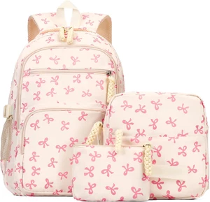 Coquette Bow Backpack - Cute Kawaii Backpack Set Aesthetic Daypack Coquette Ruck - Picture 1 of 12