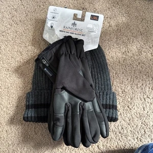 Rainforest men’s hat and glove set - Picture 1 of 2