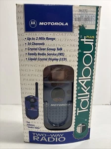 Vintage Motorola TalkAbout Plus Two-Way Radio LCD 14 Ch 2 Mile Range TESTED - Picture 1 of 8