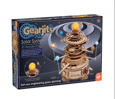MindWare Gearjits: Sistema Solar - Rompecabezas de construcción 3D de madera hágalo usted mismo - Envío gratuito Foto 1 de 4