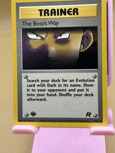 Misprint 1st Edition The Boss's Way 73/82 Team Rocket Pokemon Card - Picture 1 of 3
