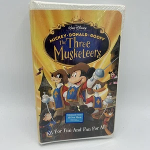 The Three Musketeers Disney VHS 2004 Disney Clamshell Mickey Donald Goofy - Picture 1 of 7