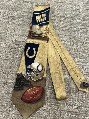 INDIANAPOLIS COLTS FOOTBALL NFL 100% SILK TIE EAGLES WINGS 58" LONG 4" WIDE NEW Cover